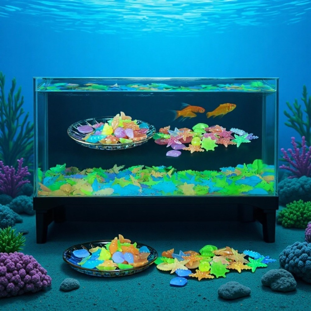 Aquarium Marine Stone - أحجار المحيط المضيئة، أصداف المحار الفلورية،