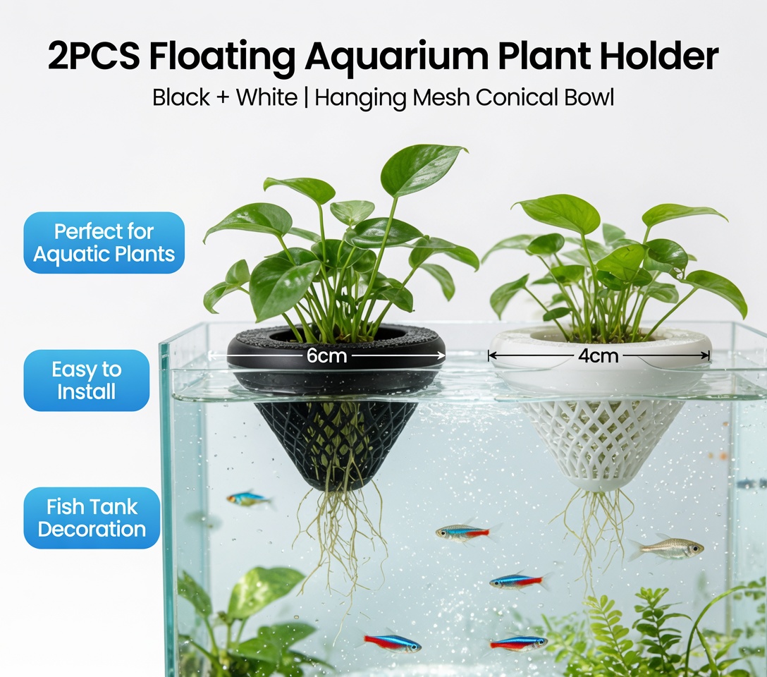 قطعتان من حامل النباتات العائم - مراجعة Marine Aquarium Hobby وسعره