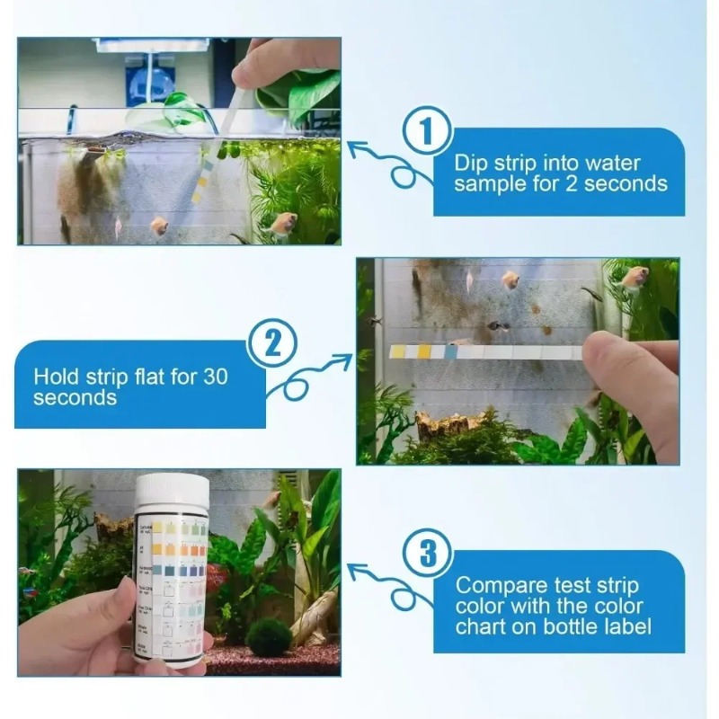 شرائط اختبار حوض السمك الأكثر  - مراجعة Marine Aquarium Water Test Kit وسعره