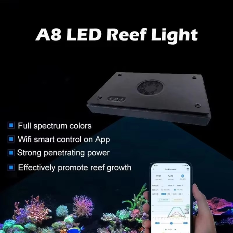 إضاءة LED كاملة الطيف A8Pro II - مراجعة Aquarium Blue Marine وسعره