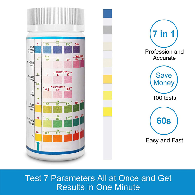 7-IN-1 شرائط اختبار حوض السمك  - مراجعة Marine Aquarium Water Test Kit وسعره