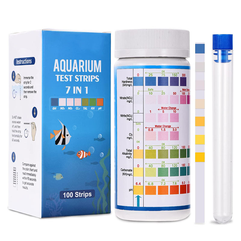 7-IN-1 شرائط اختبار حوض السمك  - مراجعة Marine Aquarium Water Test Kit وسعره