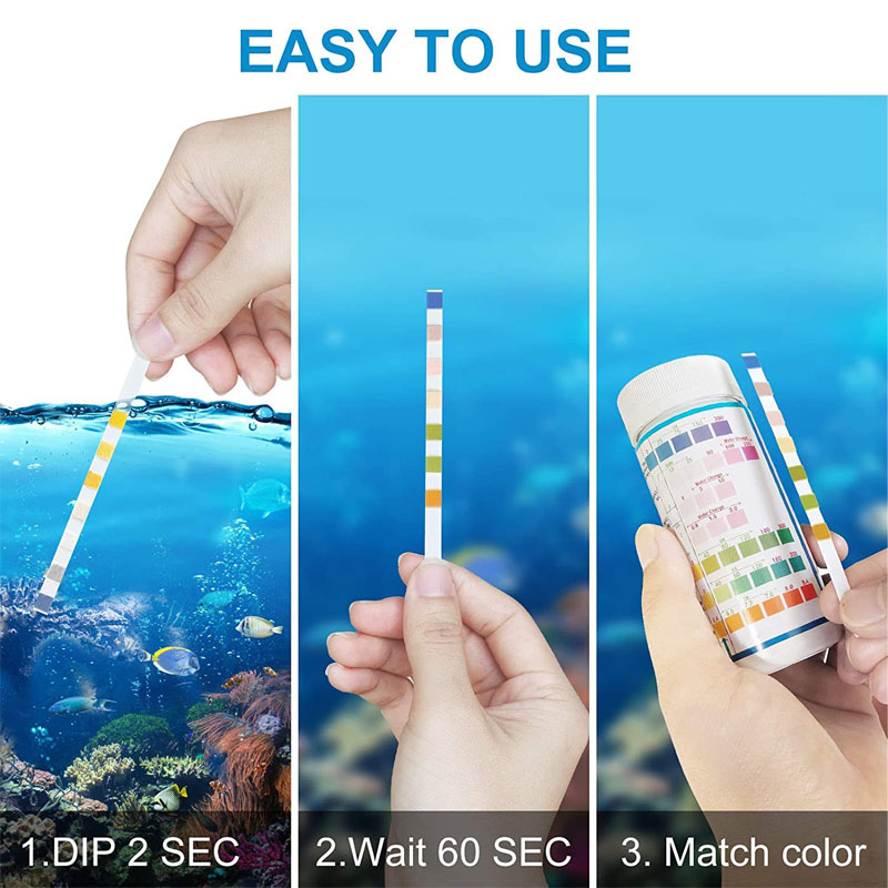 7-IN-1 شرائط اختبار حوض السمك  - مراجعة Marine Aquarium Water Test Kit وسعره