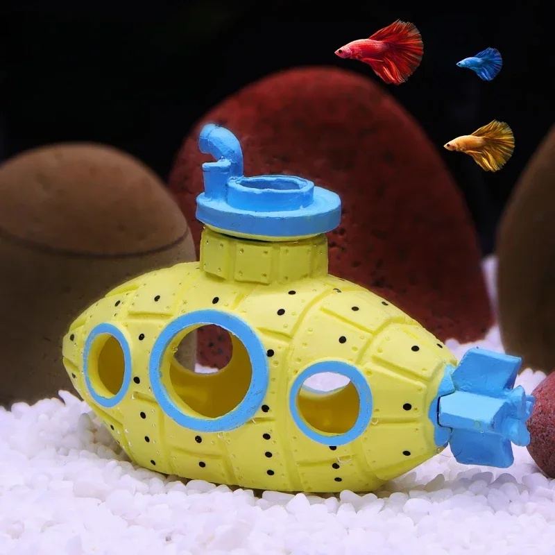 زينة على شكل غواصة من الراتنج  - مراجعة Marine Aquarium Hobby وسعره