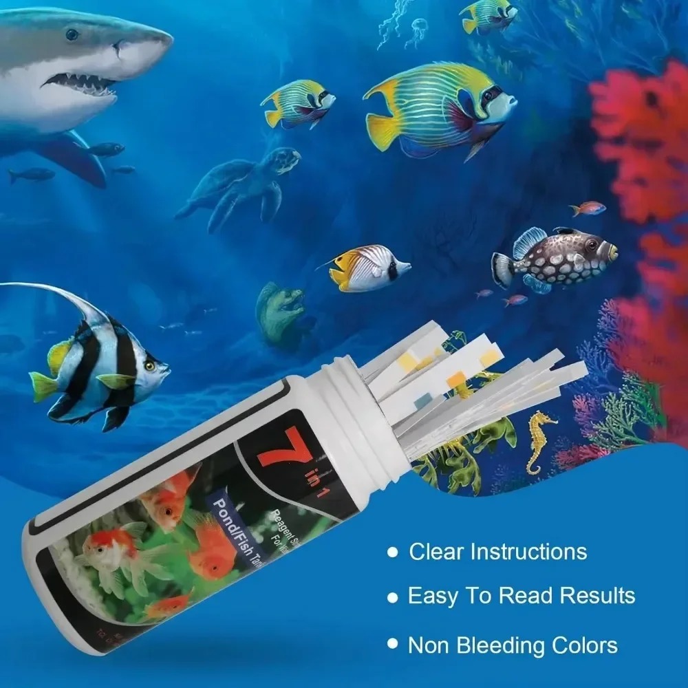 حوض السمك اشرطة الفحص PH جودة  - مراجعة Marine Aquarium Water Test Kit وسعره