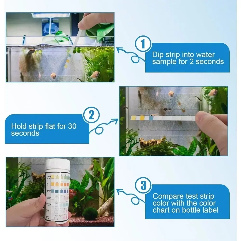 حوض السمك اشرطة الفحص PH جودة  - مراجعة Marine Aquarium Water Test Kit وسعره