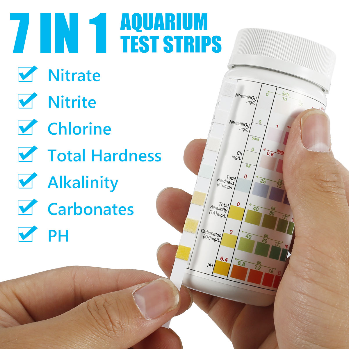 100/200 قطعة شرائط اختبار حوض  - مراجعة Marine Aquarium Water Test Kit وسعره