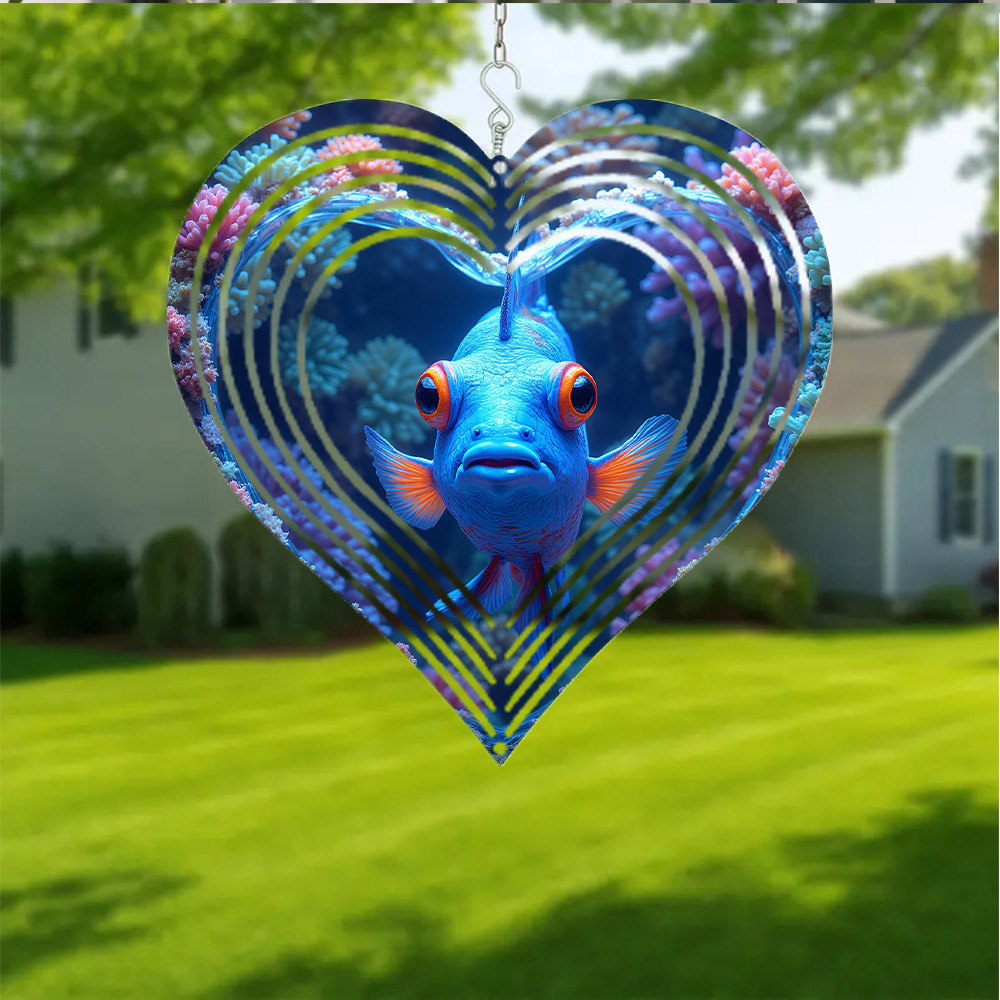 جرس رياح معدني مسطح ثنائي الأب - مراجعة Aquarium Blue Marine وسعره